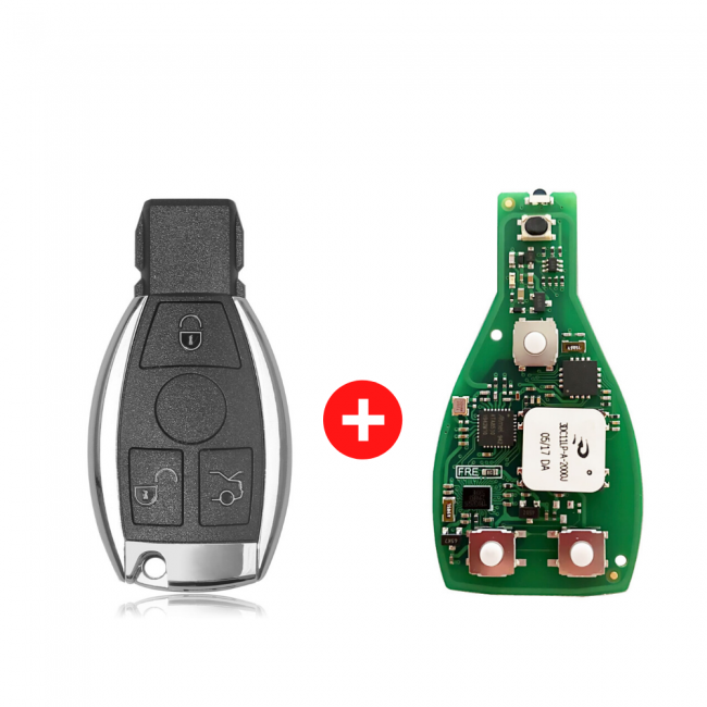 Xhorse VVDI MB Benz FBS3 433/315 Mhz Keyless Smart Key + 3 Buttons Key Shell Single Battery without Benz Logo