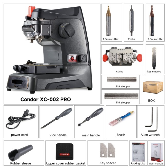 [Pre-Order] 2024 New Arrival Original Xhorse CONDOR XC-002 XC002 Pro Manual Key Cutting Machine