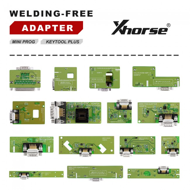 Xhorse VVDI Key Tool Plus Pad with 16pcs Mini Prog Solder-Free Adapters Full Set