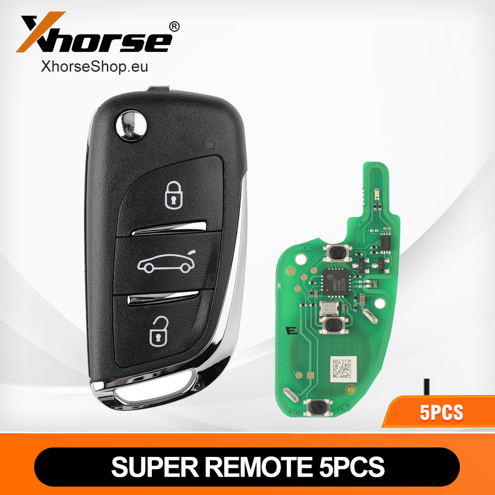 [EU/UK Ship] Xhorse VVDI Super Remote Key DS Style 3 Buttons XEDS01EN 5pcs/lot