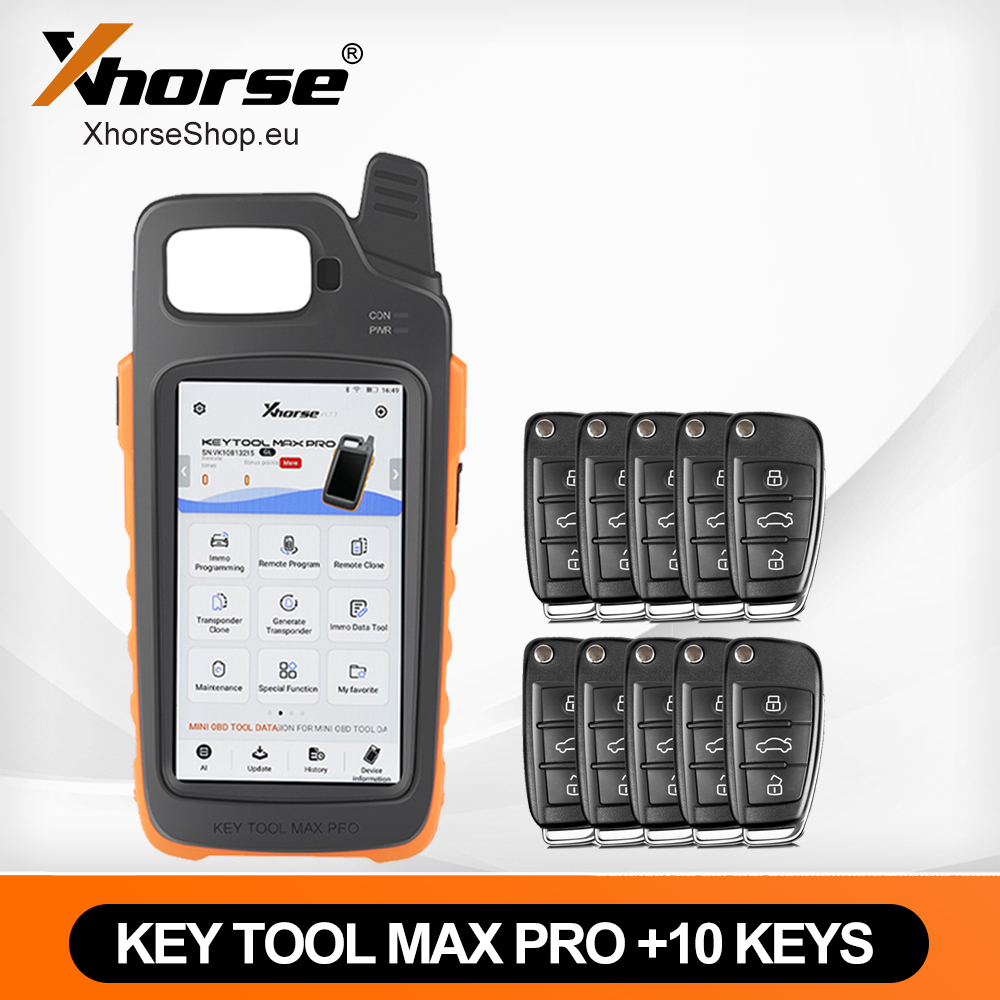 [EU Ship No Tax] 2023 Xhorse VVDI Key Tool Max PRO Combines Key Tool Max and Mini OBD Tool Functions plus XHORSE XK Series Remote Keys 10 pcs