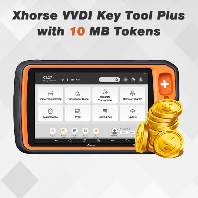 Xhorse VVDI Key Tool Plus Pad with 10 MB Tokens