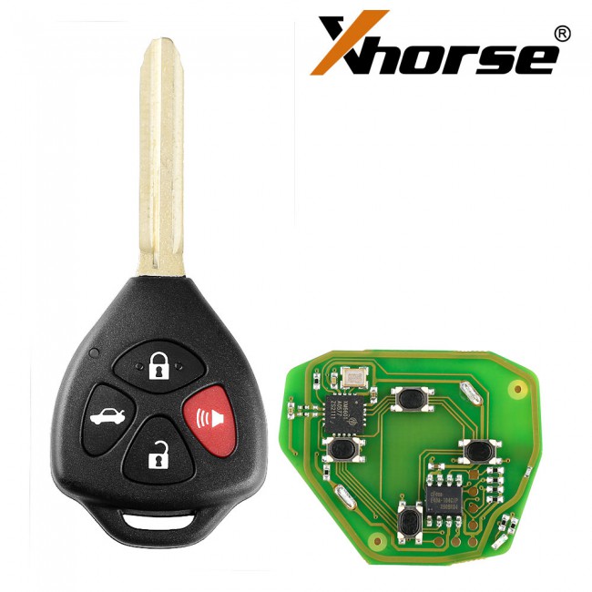 XHORSE XKTO02EN Toyota Style Flat 4 Buttons Wired Universal Remote Key 5pcs\lot