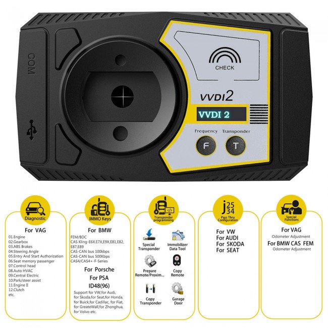 V7.3.1 Xhorse VVDI2 Full Version (13 All Software Activated) VW/Audi/BMW/Porsche/PSA/BMW FEM/ID48 And More