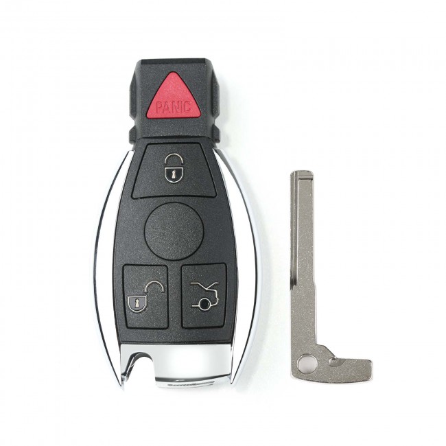 Benz Smart Key Shell 3+1 Button Plastic with a Red Button 5 pcs/lot can work with VVDI BE Key Pro