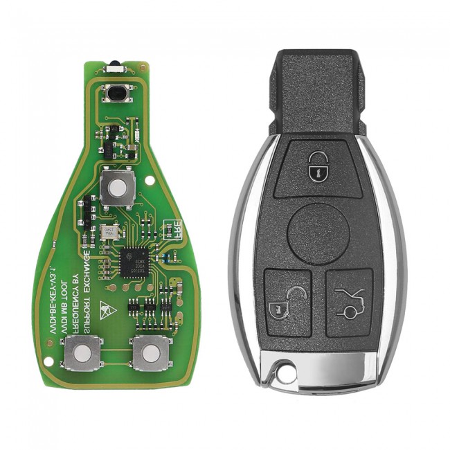 Xhorse VVDI BE Key Pro with MB Smart Key Shell 3 Button with Logo Complete Key Package in Stock with Benz Logo