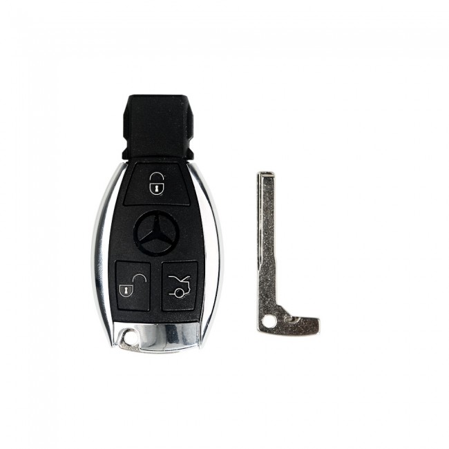 Best Quality Benz Smart Key Shell 3-button with Single Battery 5pcs works with Xhorse VVDI BE Key Pro and FBS3 KeylessGo Without Logo