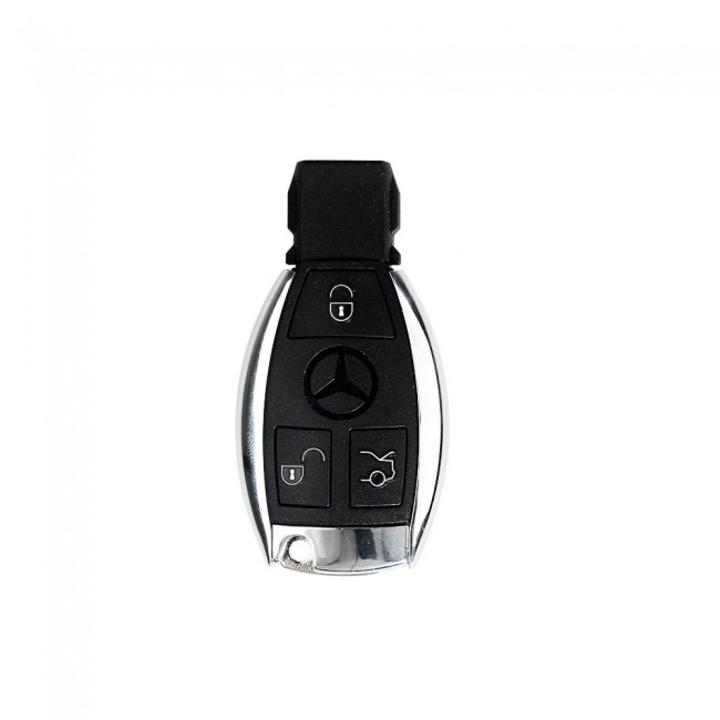Best Quality Benz Smart Key Shell 3-button with Single Battery 5pcs works with Xhorse VVDI BE Key Pro and FBS3 KeylessGo with Benz Logo