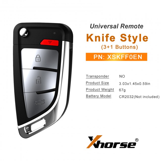 XHORSE XSKFF0EN Blade Shape Universal Smart Remote Key 5pcs/lot