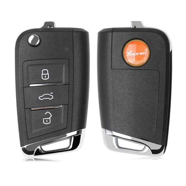 Xhorse XKMQB1EN VW MQB Flip Transponder Key 3 Buttons Wired Remote Key 10 pcs/lot
