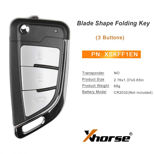 XHORSE XSKFF1EN Smart Remote Universal Key Blade Shape Folding Type 5pcs/lot