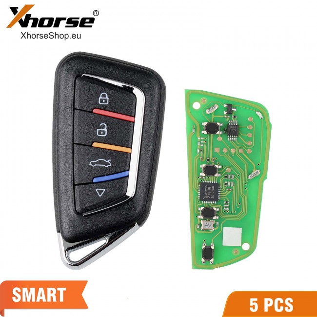 [In Stock Now] Xhorse XSKF30EN Crystal Universal Smart Remote Key Knife Style 4 Buttons 5pcs/lot