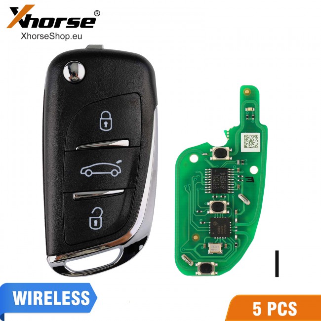 XHORSE XNDS00EN XN002 DS Style Wireless Universal Remote Key 3 Buttons 5 pcs/lot