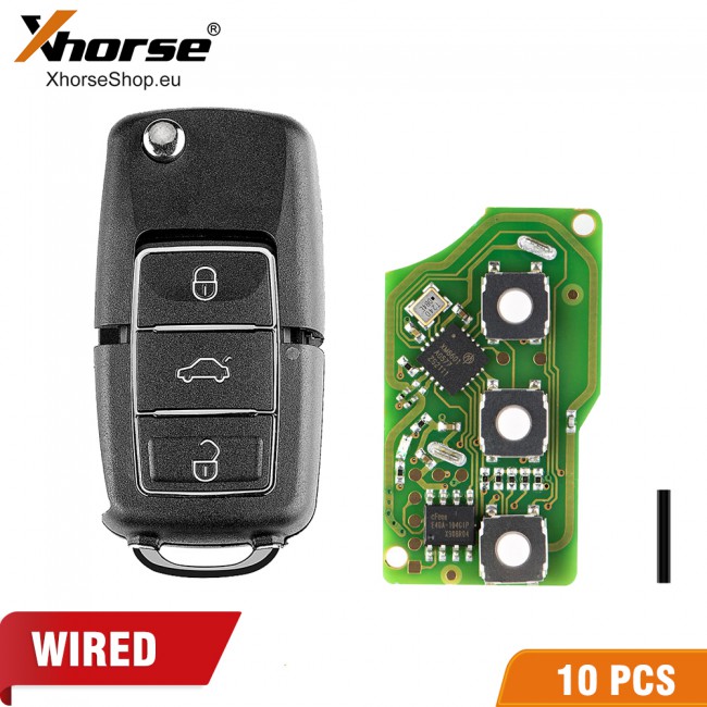 Xhorse XKB506EN Wire Remote Key 3 Buttons for VVDI VVDI2  Key Tool(English Version)10 pcs/lot