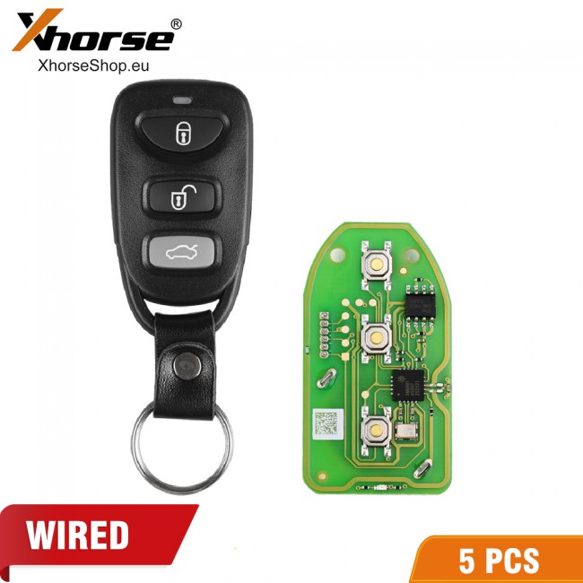 Xhorse XKHY01EN Wire Universal Remote Key for Hyundai Type 3+1 Buttons 5pcs/lot