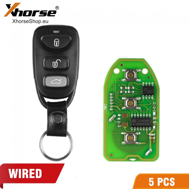 XHORSE XKHY00EN X007 Hyundai Style Universal Remote Key 3 Buttons for VVDI Mini Key Tool 5 pcs/lot