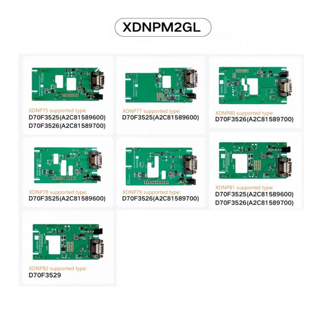 XHORSE XDNPM2GL Non-MQB48 Solder-Free Adapter 7pcs Kit