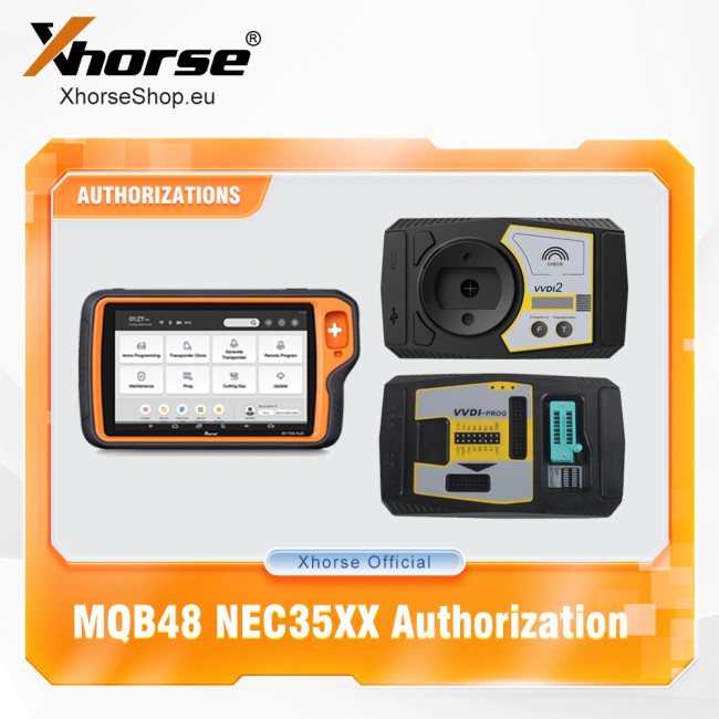 Xhorse New Volkswagen MQB48 Authorization for NEC35 Lock Support Add Key & All Key Lost Software License for VVDI2 / Key Tool Plus
