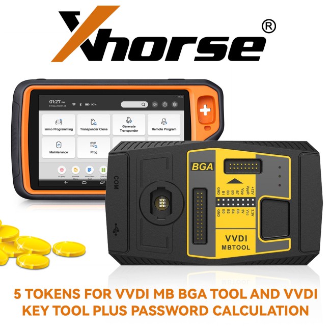 5 Tokens for Xhorse VVDI MB BGA Tool and VVDI Key Tool Plus Password Calculation