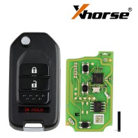 Xhorse XKHO02EN Wire Universal Remote Key Fob 2+1 Button for Honda Type 5pcs/lot