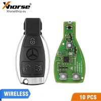 Xhorse VVDI BE Key Pro with MB Smart Key Shell 3 Button with Logo Complete Key Package 10Pcs/lot