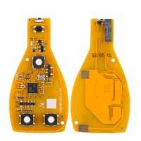 XHORSE VVDI BE Key Pro Yellow PCB Board Without Bonus with Benz Key Shell 3 buttons Complete Key without Benz Logo 315MHZ/433MHZ 20pcs/lot