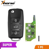 Xhorse XEB510EN with Second Generation XT27B Super Chips VW B5 Type Super Remote Key 1PC