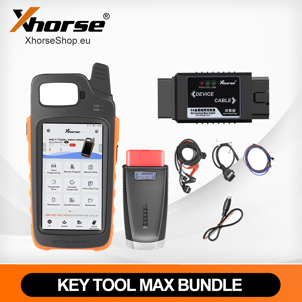 VVDI Key Tool Max + MINI OBD Tool + Toyota 8A All Keys Lost Adapter + Renew Cable